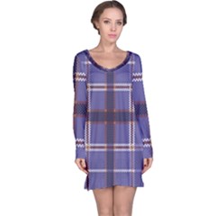 Purple Heather Plaid Long Sleeve Nightdress by allthingseveryone