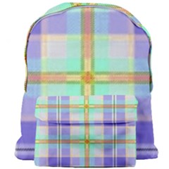 Blue And Yellow Plaid Giant Full Print Backpack by allthingseveryone