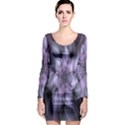 Fractal Flower Lavender Art Long Sleeve Bodycon Dress View1