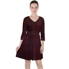 Grunge Brown Abstract Texture Ruffle Dress by Celenk