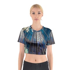 Architecture Skyscraper Cotton Crop Top by Celenk