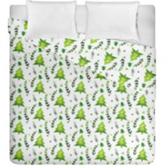 Watercolor Christmas Tree Duvet Cover Double Side (king Size) by patternstudio