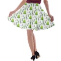 Watercolor Christmas Tree A-line Skater Skirt View2