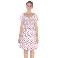 Candy Cane Short Sleeve Bardot Dress by patternstudio