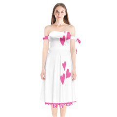 Jesus Loves Me [converted] Shoulder Tie Bardot Midi Dress by clothcarts