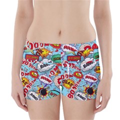 Comic Pattern Boyleg Bikini Wrap Bottoms by Bigfootshirtshop