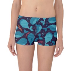 Blue Whale Pattern Boyleg Bikini Bottoms by Bigfootshirtshop