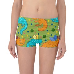 Colorful Dragons Pattern Boyleg Bikini Bottoms by Bigfootshirtshop