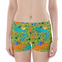 Colorful Dragons Pattern Boyleg Bikini Wrap Bottoms by Bigfootshirtshop