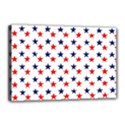 Patriotic Red White Blue Stars Usa Canvas 18  x 12  View1