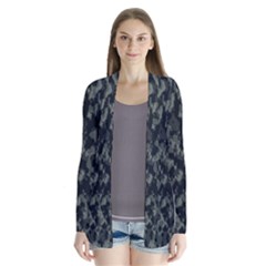 Camouflage Tarn Military Texture Drape Collar Cardigan by Celenk