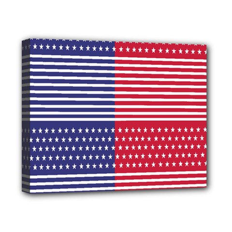 American Flag Patriot Red White Canvas 10  X 8  by Celenk