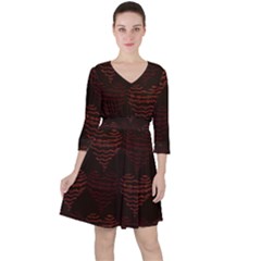 Heart Seamless Background Figure Ruffle Dress by Celenk