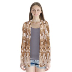 Texture Background Backdrop Brown Drape Collar Cardigan by Celenk