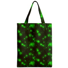 Neon Green Bubble Hearts Zipper Classic Tote Bag by PodArtist