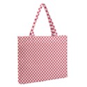 Sexy red and white polka dot Zipper Medium Tote Bag View2