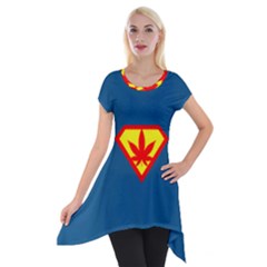 Super Dealer Short Sleeve Side Drop Tunic by PodArtist