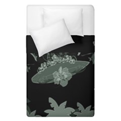 Surfboard With Dolphin, Flowers, Palm And Turtle Duvet Cover Double Side (single Size) by FantasyWorld7