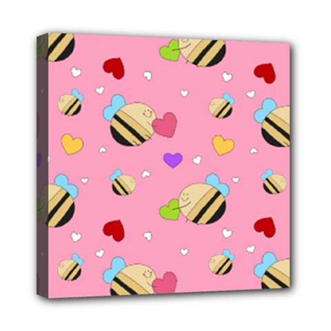 Bee Mine Valentine Mini Canvas 8  X 8  by Bigfootshirtshop