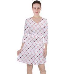 Hearts Pattern Love Design Ruffle Dress by Celenk