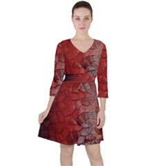 Pattern Backgrounds Abstract Red Ruffle Dress by Celenk