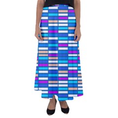 Color Grid 04 Flared Maxi Skirt by jumpercat