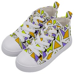 Retro Shapes 04 Kid s Mid-top Canvas Sneakers by jumpercat