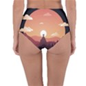 Design Art Hill Hut Landscape Reversible High-Waist Bikini Bottoms View2