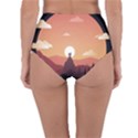 Design Art Hill Hut Landscape Reversible High-Waist Bikini Bottoms View4