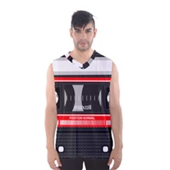 Compact Cassette Musicassette Mc Men s Basketball Tank Top by Celenk