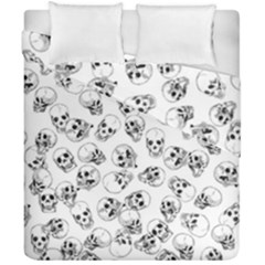 A Lot Of Skulls White Duvet Cover Double Side (california King Size) by jumpercat