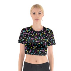 Retro Wave 3 Cotton Crop Top by jumpercat