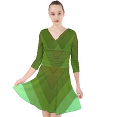 Tri 03 Quarter Sleeve Front Wrap Dress	 by jumpercat
