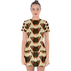 Butterfly Butterflies Insects Drop Hem Mini Chiffon Dress by BangZart