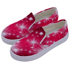 Christmas Star Advent Background Kids  Canvas Slip Ons by BangZart