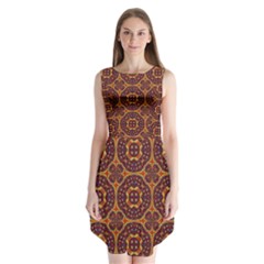 Geometric Pattern Sleeveless Chiffon Dress   by linceazul