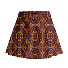 Geometric Pattern Mini Flare Skirt by linceazul