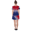 America Patriotic Red White Blue Drop Hem Mini Chiffon Dress View2