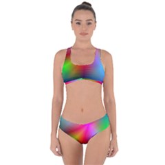 Course Gradient Background Color Criss Cross Bikini Set by BangZart