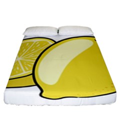 Lemon Fruit Green Yellow Citrus Fitted Sheet (king Size) by BangZart