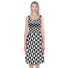 Triangle Pattern Simple Triangular Midi Sleeveless Dress by BangZart