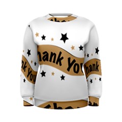 Thank You Lettering Thank You Ornament Banner Women s Sweatshirt by BangZart