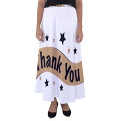 Thank You Lettering Thank You Ornament Banner Flared Maxi Skirt by BangZart