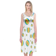 Balloon Ball District Colorful Midi Sleeveless Dress by BangZart