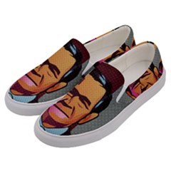 George W Bush Pop Art President Usa Men s Canvas Slip Ons by BangZart