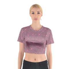 Triangle Background Abstract Cotton Crop Top by BangZart