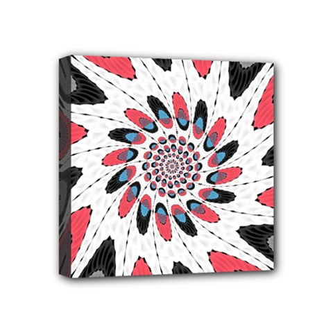 High Contrast Twirl Mini Canvas 4  X 4  by linceazul