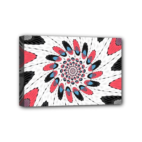 High Contrast Twirl Mini Canvas 6  X 4  by linceazul