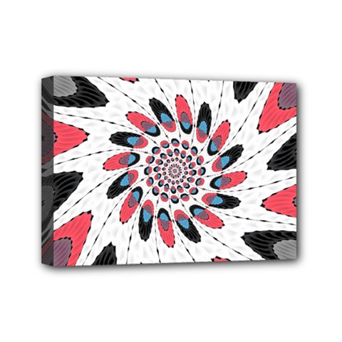 High Contrast Twirl Mini Canvas 7  X 5  by linceazul