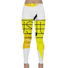 Music Dance Abstract Clip Art Classic Yoga Leggings by Celenk